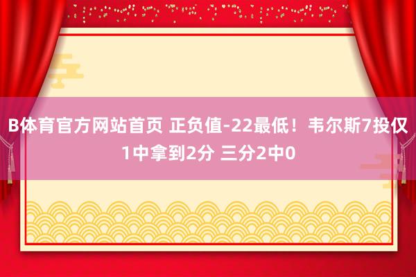 B体育官方网站首页 正负值-22最低！韦尔斯7投仅1中拿到2分 三分2中0
