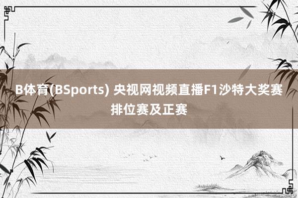 B体育(BSports) 央视网视频直播F1沙特大奖赛排位赛及正赛