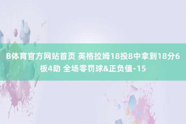 B体育官方网站首页 英格拉姆18投8中拿到18分6板4助 全场零罚球&正负值-15