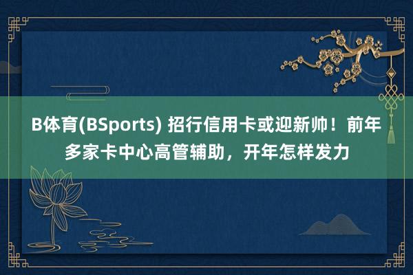 B体育(BSports) 招行信用卡或迎新帅！前年多家卡中心高管辅助，开年怎样发力