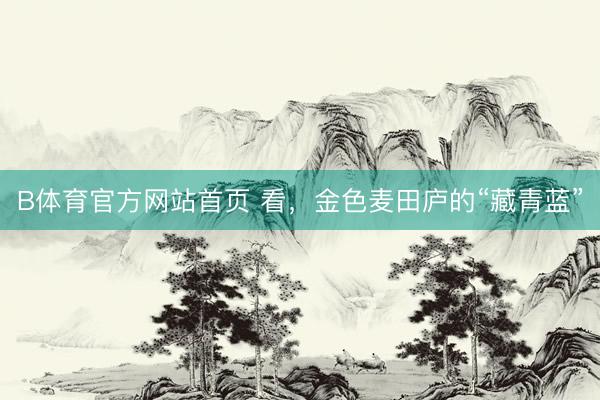 B体育官方网站首页 看，金色麦田庐的“藏青蓝”