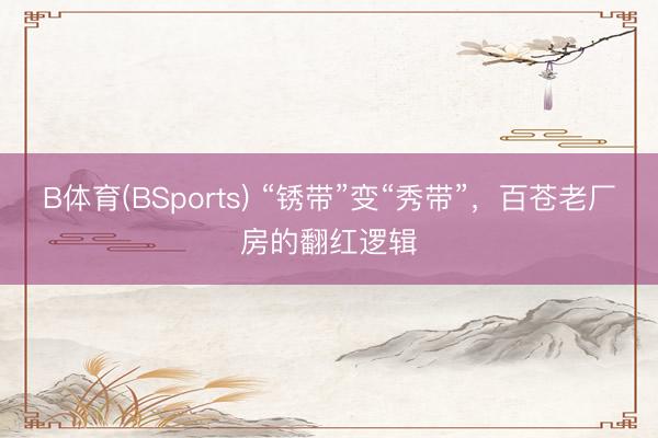 B体育(BSports) “锈带”变“秀带”，百苍老厂房的翻红逻辑