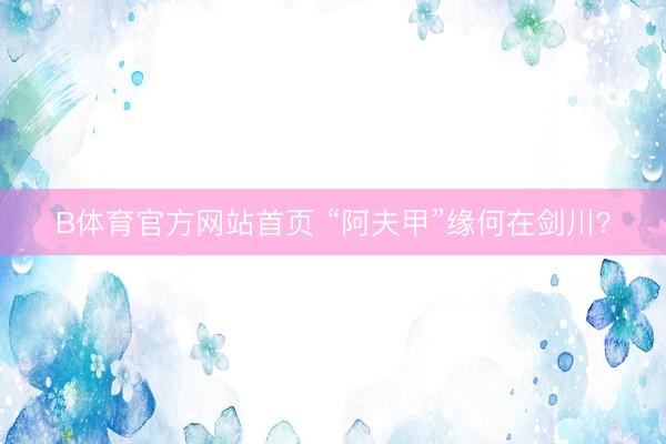 B体育官方网站首页 “阿夫甲”缘何在剑川？