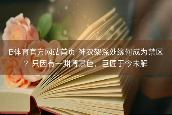 B体育官方网站首页 神农架深处缘何成为禁区？只因有一渊博景色，巨匠于今未解